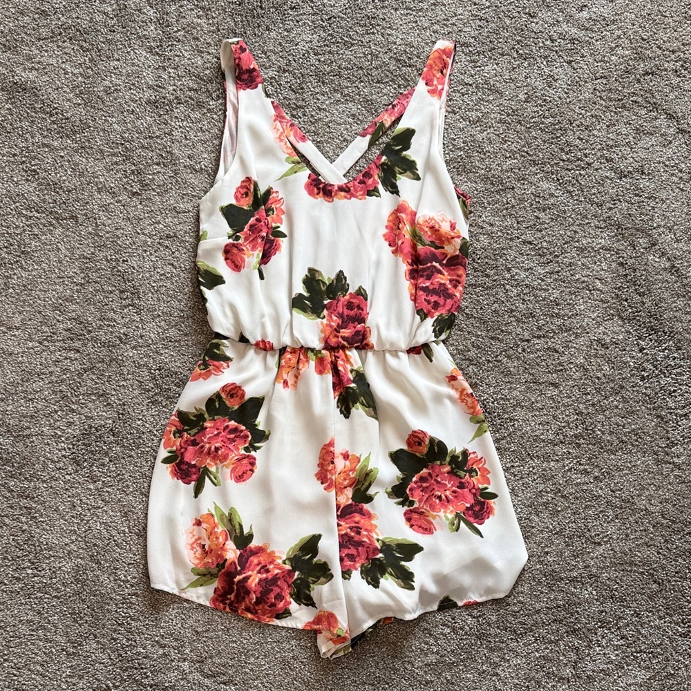 Floral Sleeveless Romper